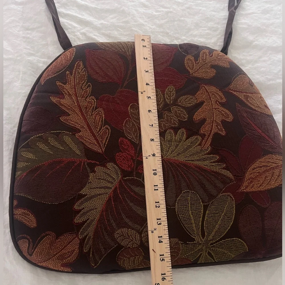 Autumn Leaf Tapestry Chair Cushions - Set of 2 Reversible